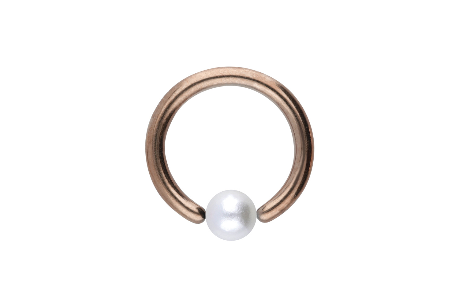 Titan Klemmkugelring Piercing SYNTHETISCHE PERLE
